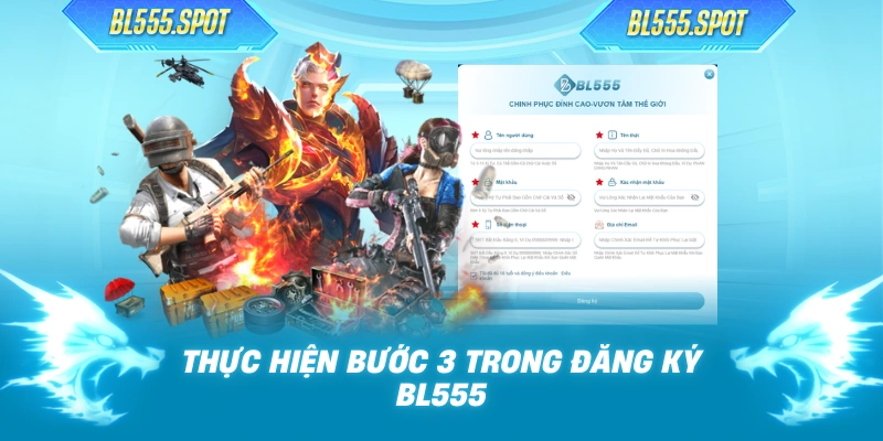 Thực hiện bước 3 trong đăng ký BL555